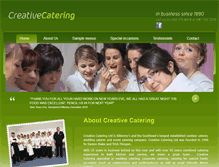Tablet Screenshot of creativecatering.ie